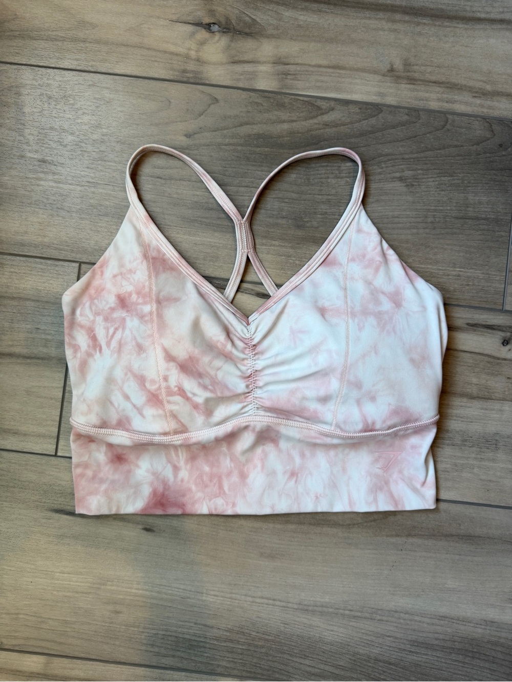 Gymshark Pink Tie-Dye Crisscross Sports Bralette